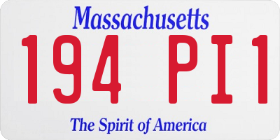 MA license plate 194PI1