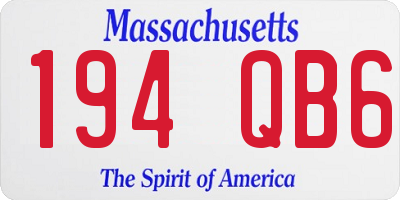 MA license plate 194QB6