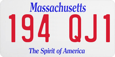 MA license plate 194QJ1