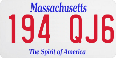 MA license plate 194QJ6