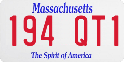 MA license plate 194QT1