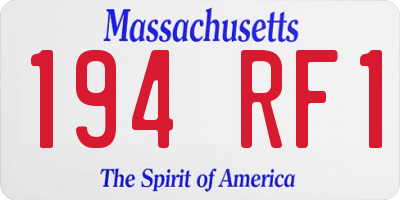 MA license plate 194RF1