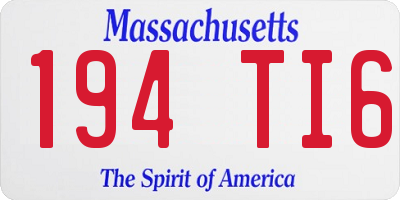 MA license plate 194TI6