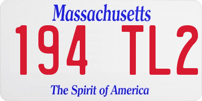 MA license plate 194TL2