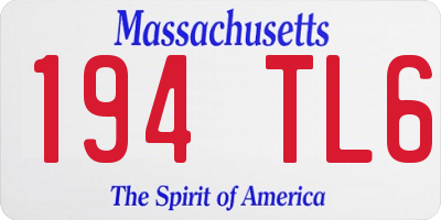 MA license plate 194TL6