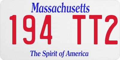 MA license plate 194TT2