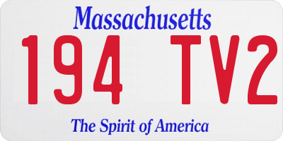 MA license plate 194TV2