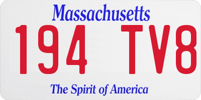 MA license plate 194TV8
