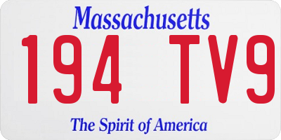 MA license plate 194TV9