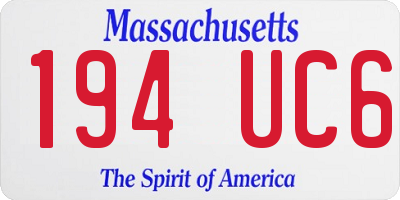 MA license plate 194UC6