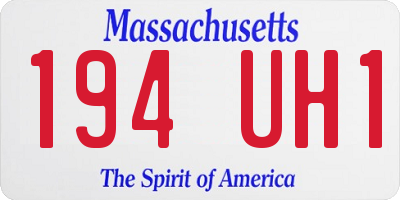 MA license plate 194UH1