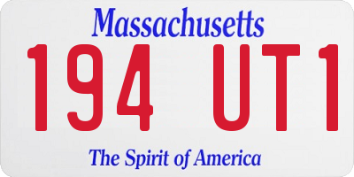 MA license plate 194UT1