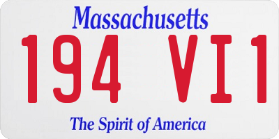 MA license plate 194VI1