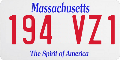 MA license plate 194VZ1