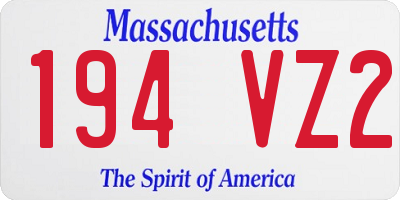 MA license plate 194VZ2