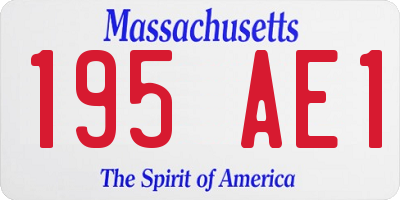 MA license plate 195AE1