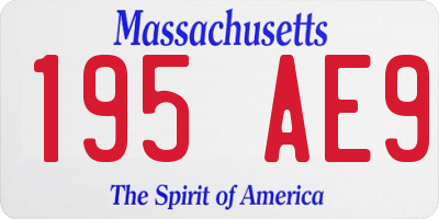 MA license plate 195AE9