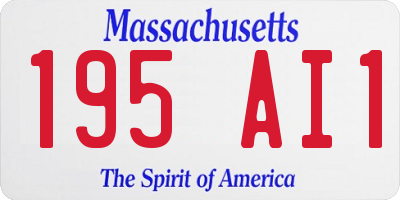 MA license plate 195AI1