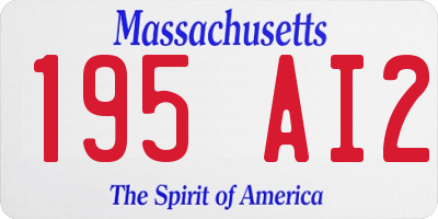MA license plate 195AI2