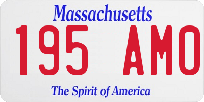 MA license plate 195AM0