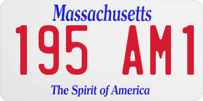 MA license plate 195AM1