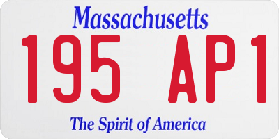 MA license plate 195AP1