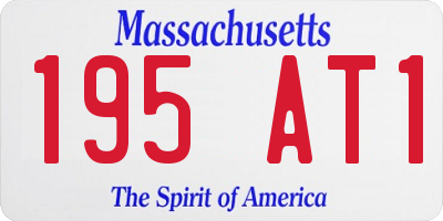 MA license plate 195AT1