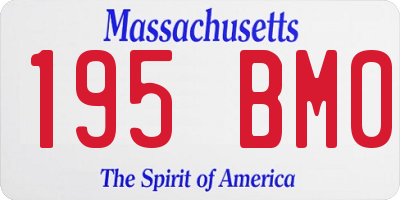 MA license plate 195BM0