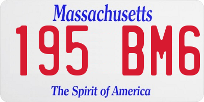 MA license plate 195BM6