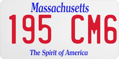 MA license plate 195CM6
