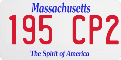 MA license plate 195CP2