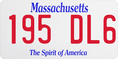 MA license plate 195DL6