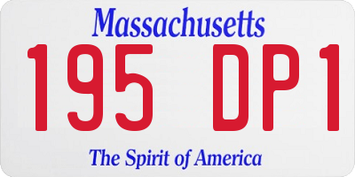 MA license plate 195DP1