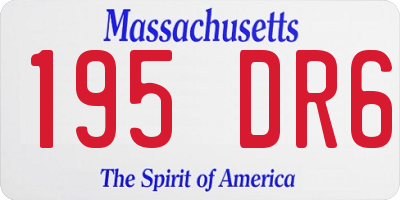 MA license plate 195DR6