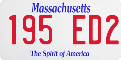 MA license plate 195ED2