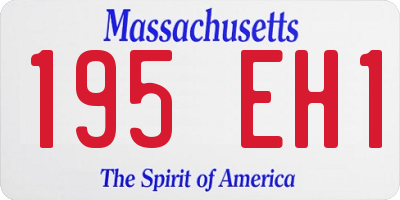 MA license plate 195EH1
