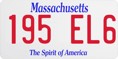 MA license plate 195EL6