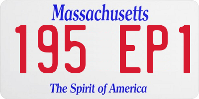 MA license plate 195EP1