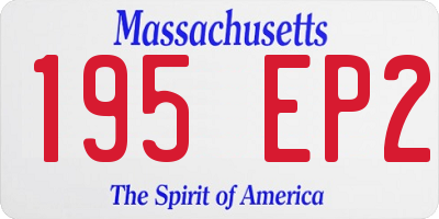 MA license plate 195EP2