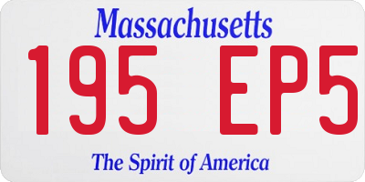 MA license plate 195EP5