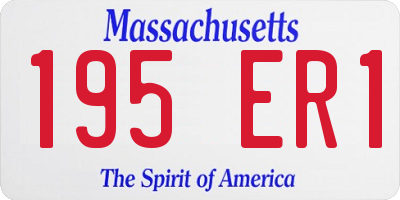 MA license plate 195ER1
