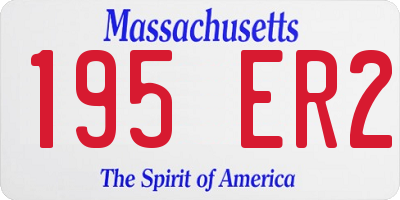 MA license plate 195ER2