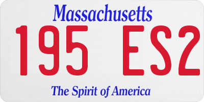 MA license plate 195ES2