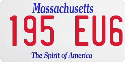 MA license plate 195EU6