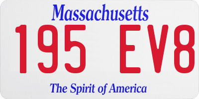 MA license plate 195EV8