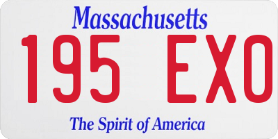 MA license plate 195EX0
