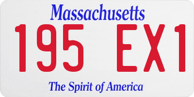 MA license plate 195EX1