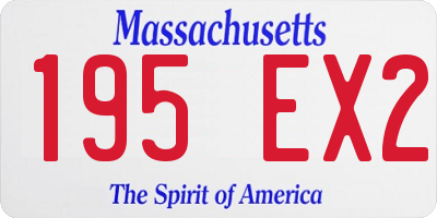 MA license plate 195EX2