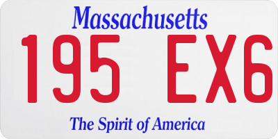 MA license plate 195EX6