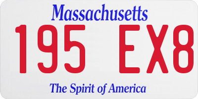 MA license plate 195EX8